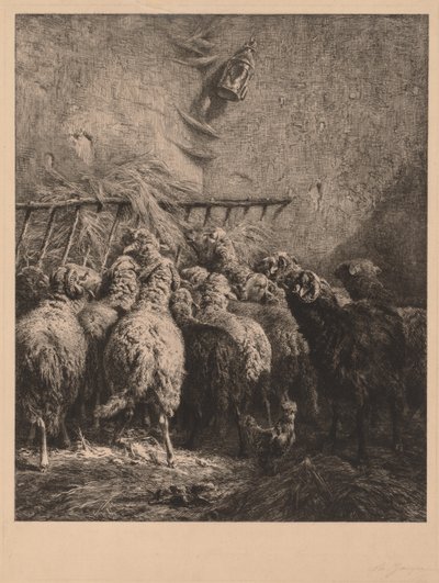 Sheep Enclosure in Béarn by Charles Emile Jacque