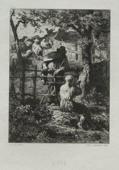 Summer Day by Charles Emile Jacque