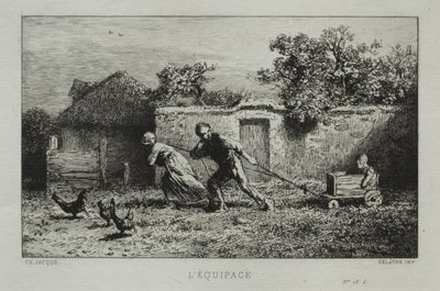 The Equipage by Charles Emile Jacque