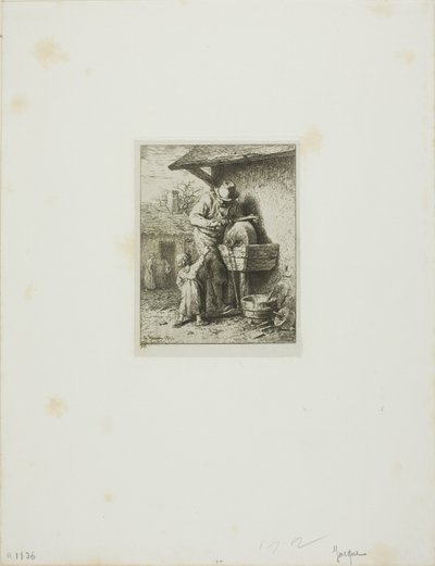 The Knife-Grinder by Charles Emile Jacque
