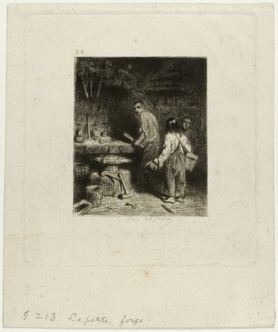The Small Forge by Charles Emile Jacque