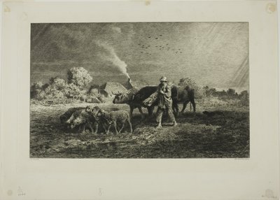 The Storm by Charles Emile Jacque