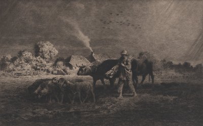 The Storm by Charles Emile Jacque
