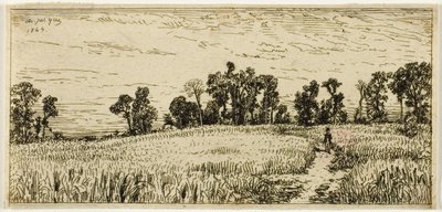 Wheat Field by Charles Emile Jacque
