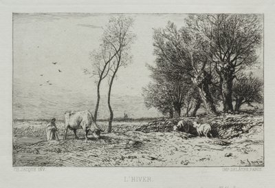 Winter by Charles Emile Jacque