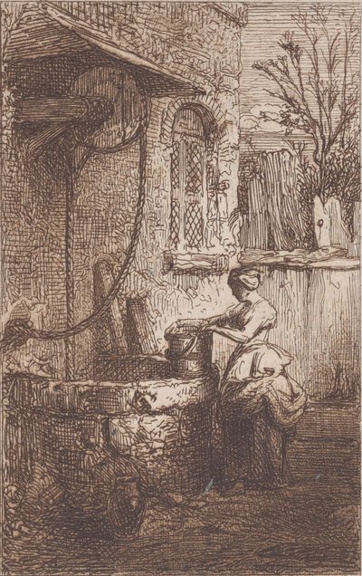 Woman at a Well by Charles Emile Jacque