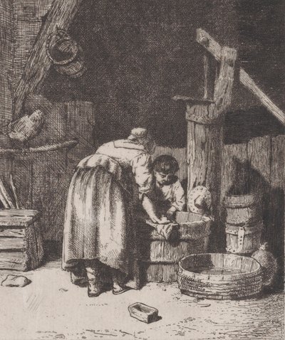 Women Washing by Charles Emile Jacque