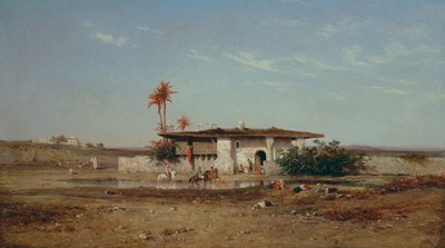 North African Landscape by Charles Émile de Tournemine