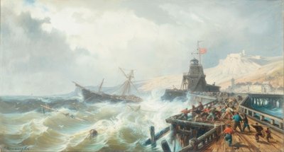 Rescue of a Ship in Distress by Charles Euphrasie Kuwasseg