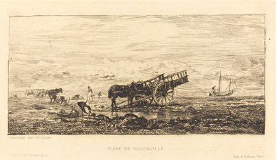 Beach at Villerville by Charles Francois Daubigny