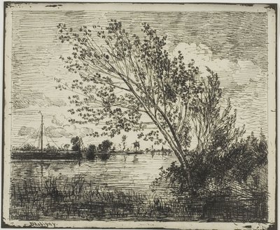 Clump of Alder Trees by Charles Francois Daubigny