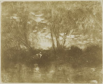 Cows at the Watering Place by Charles Francois Daubigny