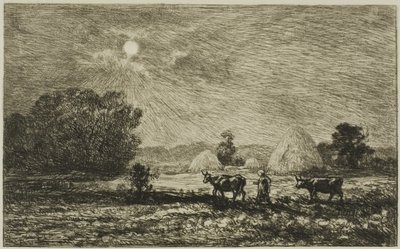 Moonlight at Valmondois by Charles Francois Daubigny