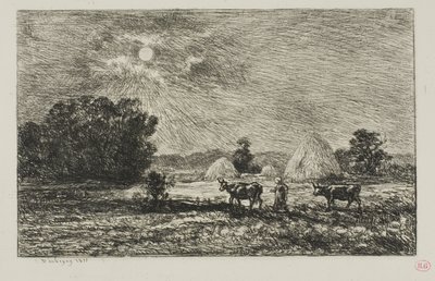 Moonlight in Valmondois by Charles Francois Daubigny