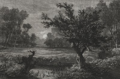 Moonrise in the Andilly Valley by Charles Francois Daubigny