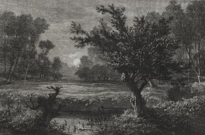 Moonrise in the Andilly Valley, 1845 by Charles Francois Daubigny