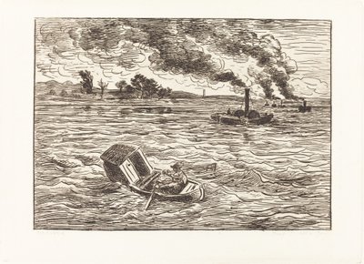 Steam Boats by Charles Francois Daubigny