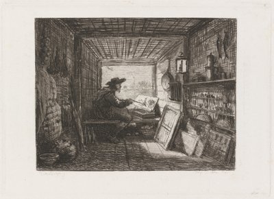 Studio on the Boat by Charles Francois Daubigny