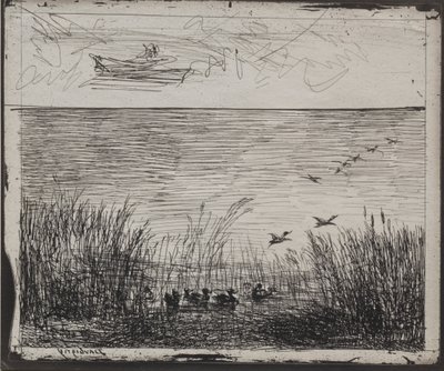 Swamp with Ducks by Charles Francois Daubigny