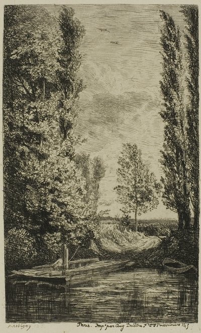 The Ferryboat by Charles Francois Daubigny