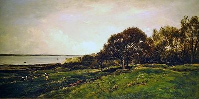 The Pre des Graves at Villerville by Charles Francois Daubigny