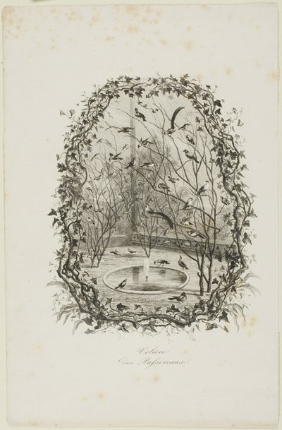The Sparrow Aviary by Charles Francois Daubigny