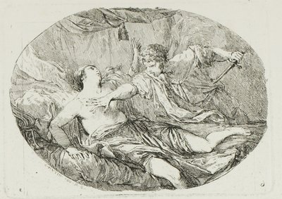 Tarquin and Lucretia by Charles Francois Hutin