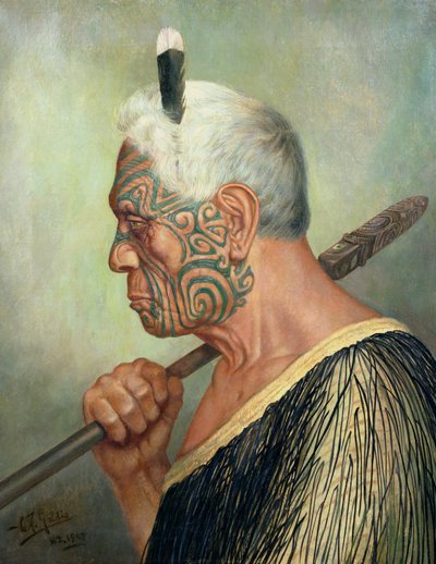 A Maori Warrior by Charles Frederick Goldie