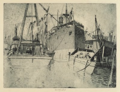 Chelsea Docks, Loading the Ship by Charles Frederick William Mielatz