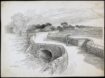 Swarkestone Bridge, Derbyshire, 1892-1933 by Charles George Harper