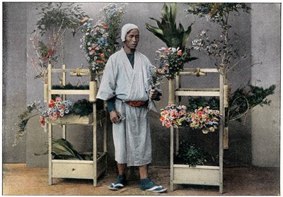 Flower Merchant in Japan by Charles Gillot