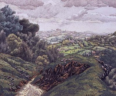 English Landscape by Charles Ginner