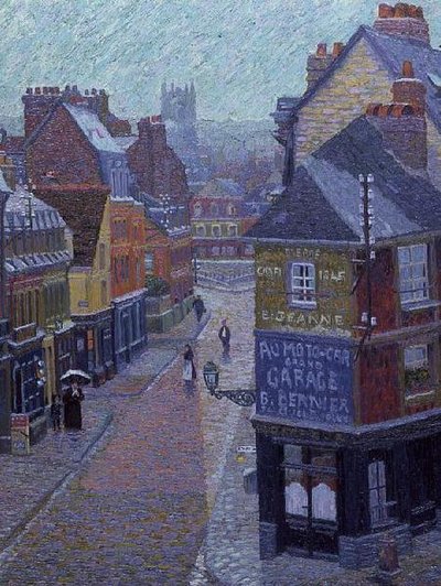 French town by Charles Ginner