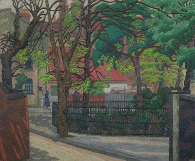 Pond Square, Highgate by Charles Ginner
