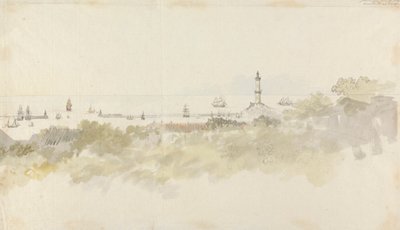 Genoa - A Seascape with Shipping by Charles Gore