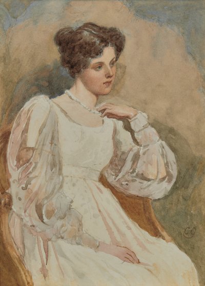 Sketch of a Young Girl by Charles Green