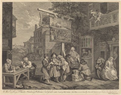 Canvassing for Votes by Charles Grignion after William Hogarth