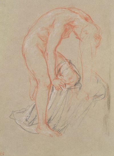 Woman undressing by Charles Haslewood Shannon