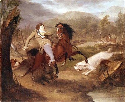 A Boar Hunt by Charles Henry Schwanfelder