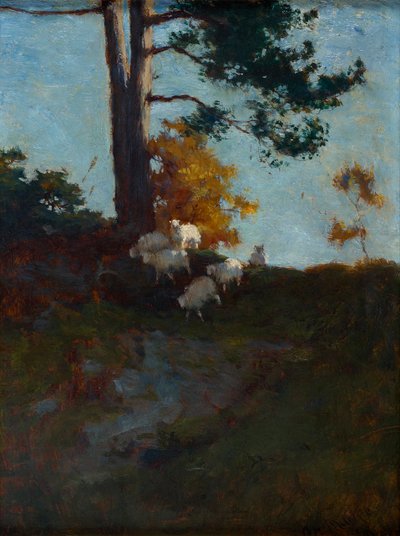 Hillside with Sheep by Charles Hodge Mackie