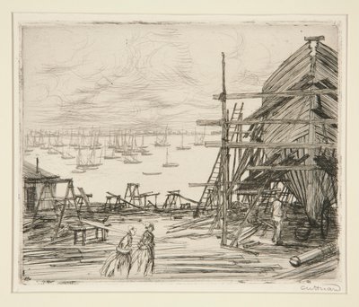 Chantiera at Cancale by Charles Huard