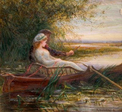 Two Figures in a Boat, 1881 by Charles James Lewis