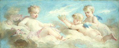 Putti frolicking in the Clouds by Charles Joshua Chaplin