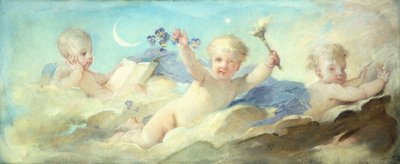 Putti frolicking in the Clouds by Charles Joshua Chaplin