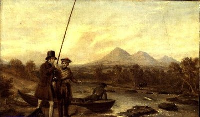 Salmon Fishing at Eildon Hill by Charles Landseer