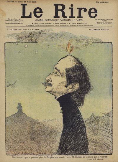 Edmond Rostand, Illustration for Le Rire by Charles Leandre