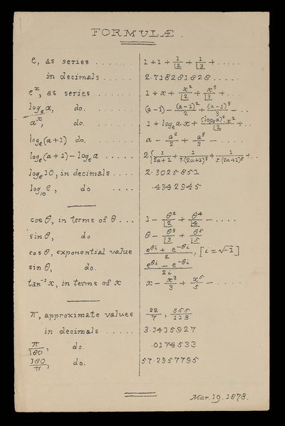 Formulae, Oxford by Charles Lutwidge Dodgson