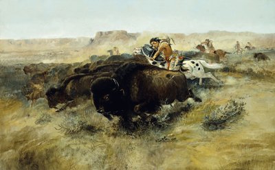 Buffalo Hunt no. 7 by Charles Marion Russell
