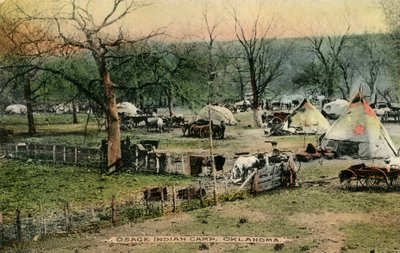 Osage Indian Camp, Oklahoma by Charles Marion Russell