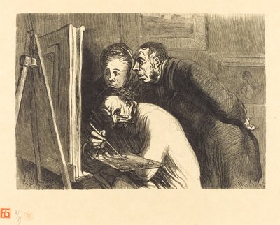 Painters and Bourgeois by Charles Maurand after Honoré Daumier